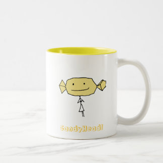 2 Couleurs CandyHead i aiment le jaune de tasse d'u