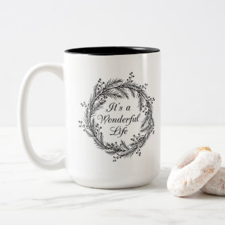 2 Couleurs C'est une vie merveilleuse - tasse de Noël