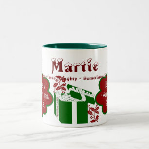 2 Couleurs Chère tasse de 2-Ton de Père Noël - personnalis