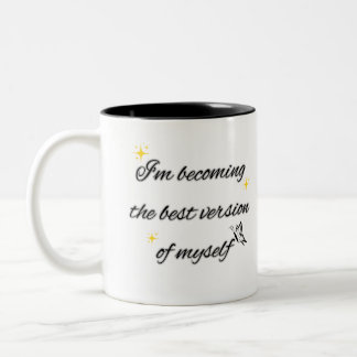 2 Couleurs citation motivationnelle conception de la tasse