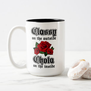 2 Couleurs Classy Sur Le Chola Extérieur Sur La Tasse Intérie