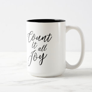 2 Couleurs Comptez-le toute la tasse de café de joie
