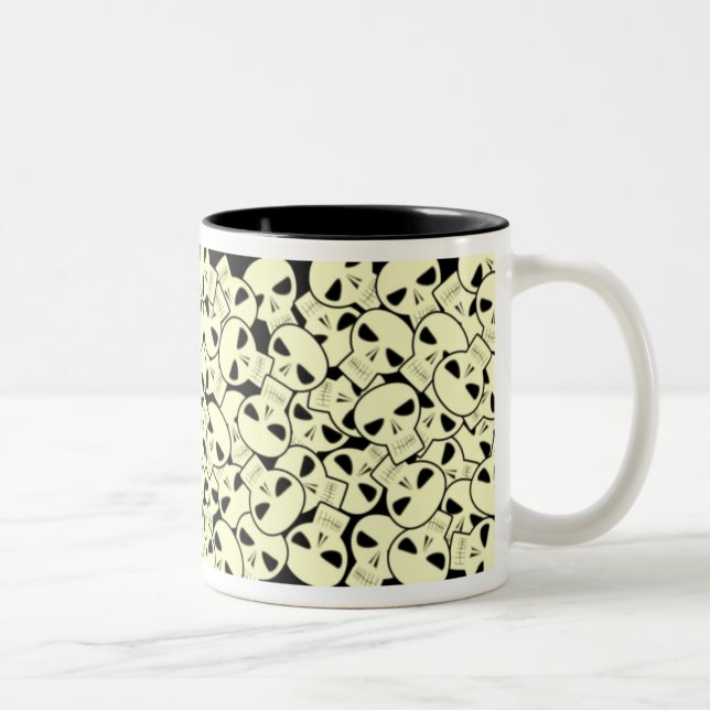 2 Couleurs Crânes - tasse (Droit)