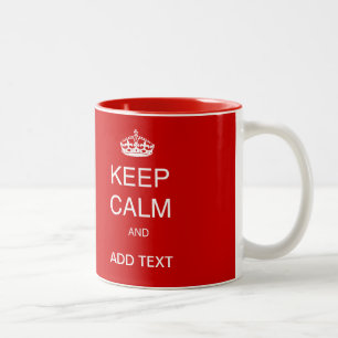 2 Couleurs Créer sa propre tasse de couronne rouge Conserver 