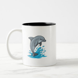 2 Couleurs Dauphin joyeux Splash - Tasse
