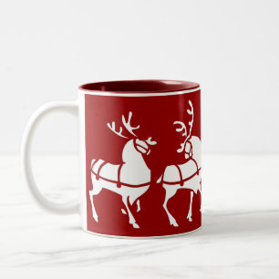 2 Couleurs Décor de fête de Noël de tasse de café de tasse de