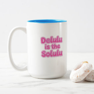 2 Couleurs Delulu est la Tasse Solulu Rose Pailletée | Généra