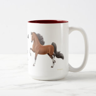2 Couleurs Dépendant dans la tasse de Gaited Saddlebred de