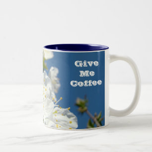2 Couleurs Donnez-moi des cadeaux de tasse de café Fleurs de
