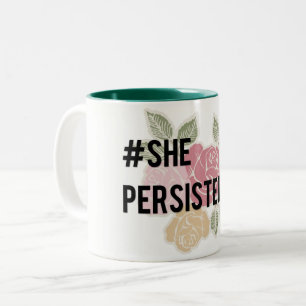 2 Couleurs Elle a persisté tasse