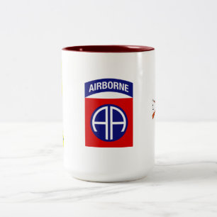 2 Couleurs ęr Tasse aéroportée d'infanterie