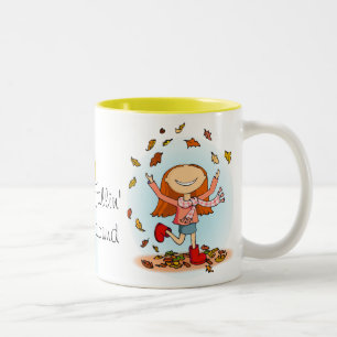 2 Couleurs "Fallin autour !" Tasse d'automne/chute