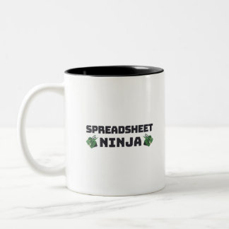 2 Couleurs Feuille de calcul ninja tasse à café à deux tons