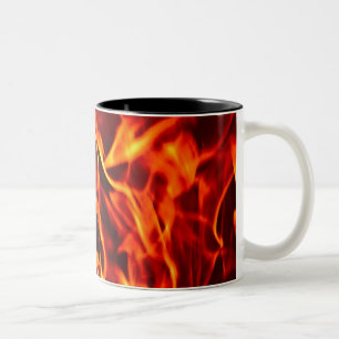 2 Couleurs Flammes de tasse de café du feu