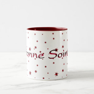 2 Couleurs Français : Tasse de café Bonne Soiree