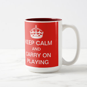 2 Couleurs Gardez le calme et continuez jouer la tasse