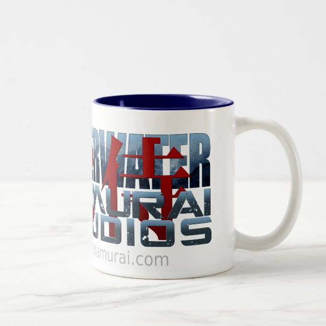 2 Couleurs Grande tasse de café samouraï sous-marine de luxe (Droit)