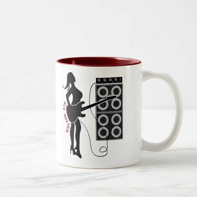 2 Couleurs Grande tasse inférieure de guitare basse (Droit)