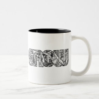 2 Couleurs Growvisuals - élevez la tasse de lettre d'oiseau