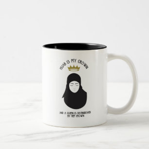 2 Couleurs Hijab est ma couronne - tasse de café NOIR