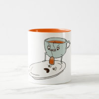 Humour de cuisine de tasse et de plat de Bagger de
