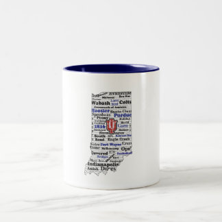 2 Couleurs IN Word Cloud (V1 Blue) tasse à café
