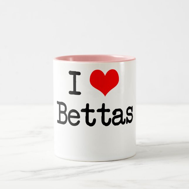 2 Couleurs J'aime la tasse de Bettas (Centre)