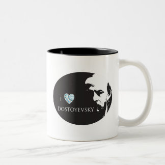 2 Couleurs J'aime la tasse de Dostoyevsky
