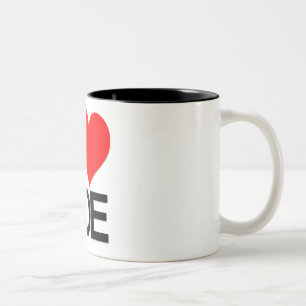 2 Couleurs J'aime la tasse de Joe Coffe