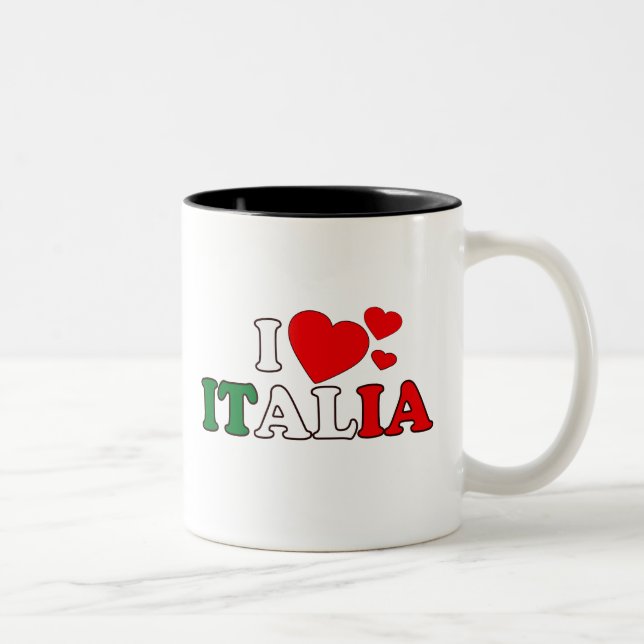 2 Couleurs J'aime la tasse de l'Italie (Droit)