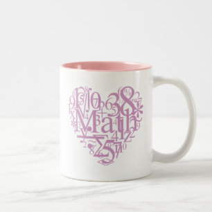 2 Couleurs J'aime la tasse de maths
