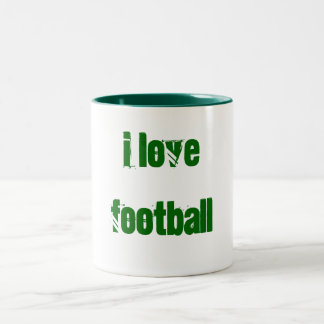 2 Couleurs J'aime la tasse du football