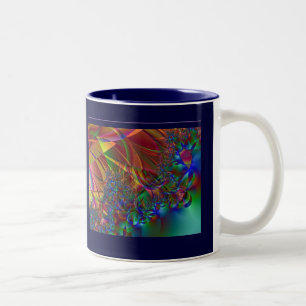2 Couleurs Jardin de tasse d'art de fractale
