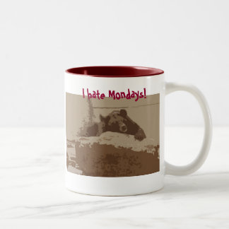 2 Couleurs Je déteste lundi ! tasse d'ours