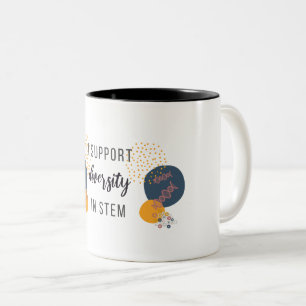 2 Couleurs "Je soutiens la diversité tasse mignonne dans