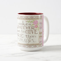 Je suis en paix - Plus que assez Tasse à café (Ros