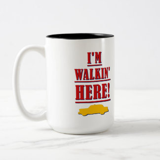2 Couleurs Je suis Walkin ici ! Tasse italienne/américaine