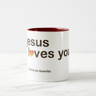 2 Couleurs Jésus vous aime tasse