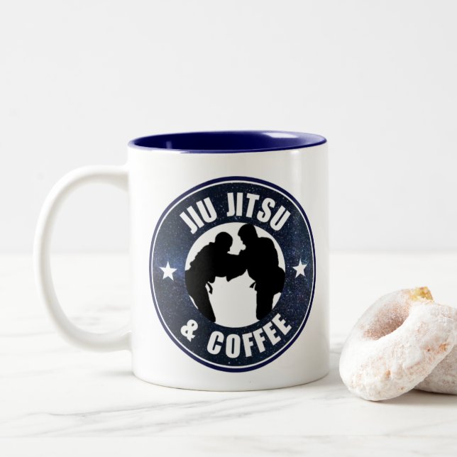 2 Couleurs Jiu Jitsu et tasse de café (Avec donut)