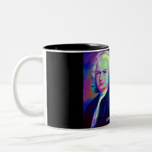 2 Couleurs Johann Sebastian Bach et tasse de café de citatio