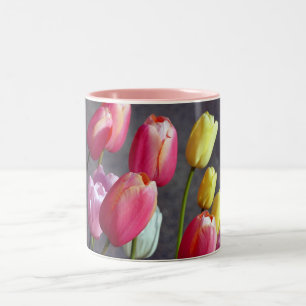 2 Couleurs Jolie tasse de café de tulipe de ressort