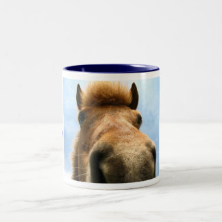 2 Couleurs Joyeux anniversaire de cheval, tasse de salutation