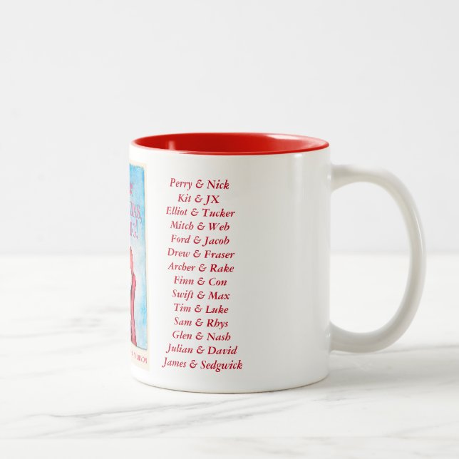 2 Couleurs Joyeux Noël, tasse chérie avec des noms de couples (Droit)