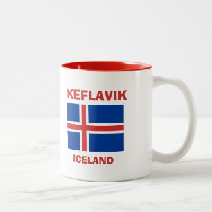 2 Couleurs Keflavik, tasse de code de l'aéroport KEF de