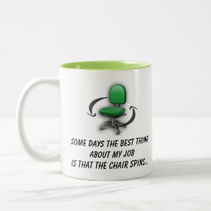 2 Couleurs La chaise du travail tourne la tasse (le vert)