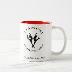 2 Couleurs La danse dimensionne la tasse de café