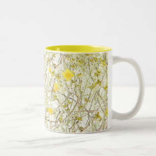 2 Couleurs La marguerite fleurit la tasse d'art