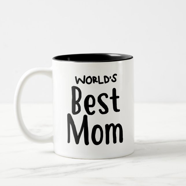 2 Couleurs La meilleure maman du monde - tasse de thé de café (Gauche)