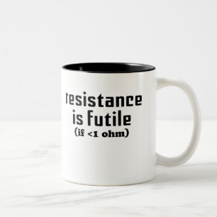 2 Couleurs La résistance est tasse de café futile