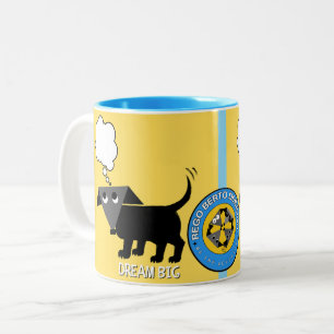 2 Couleurs La tasse à deux tons "Dream Big" de Rego Berto